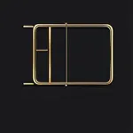 belt with square golden buckle image